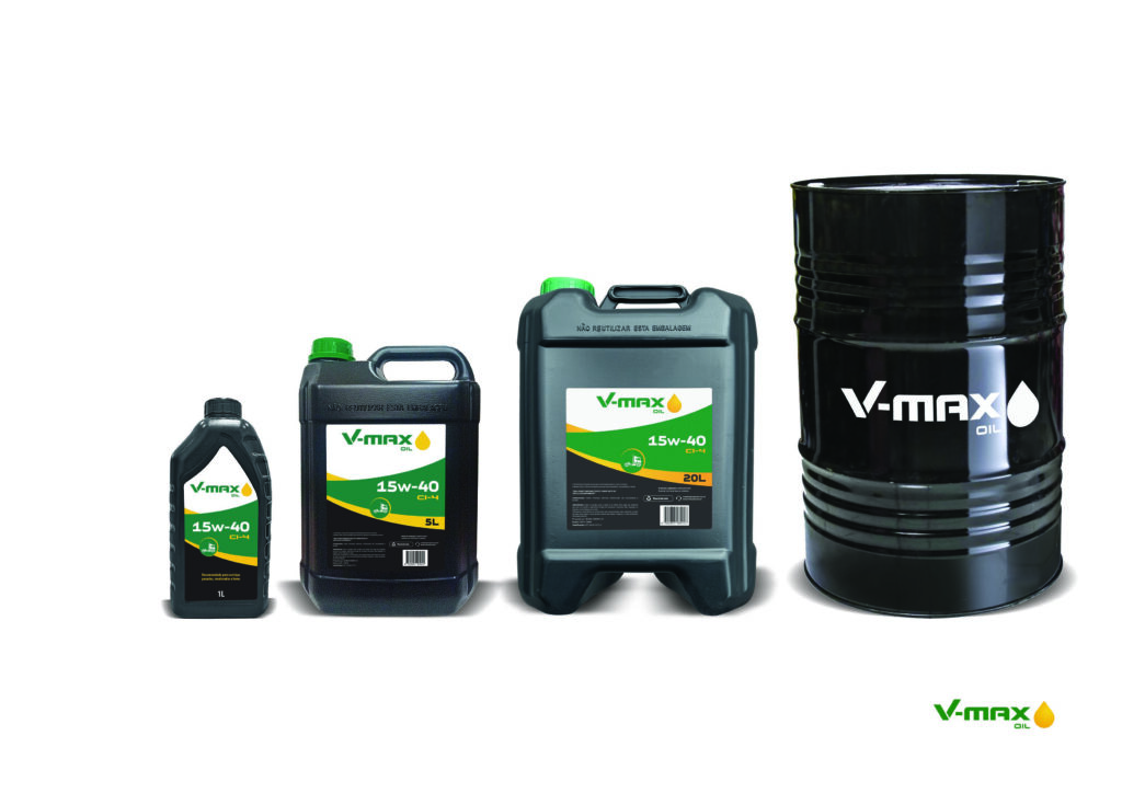 Linha completa V-Max 15W-40 CI-4: proteção máxima para motores diesel em condições severas nas estradas de Minas Gerais.